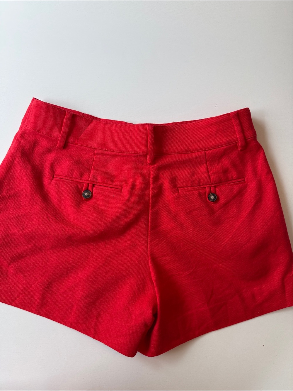 J. Crew Red High-Waist Pleated Tailored Shorts - Picture 6 of 6